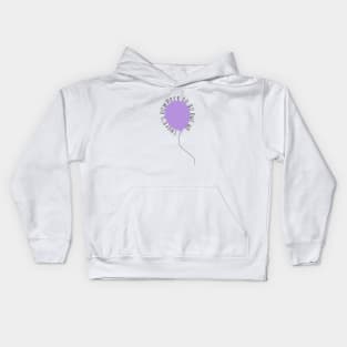 Nowhere to go but up balloon Potion Purple Kids Hoodie